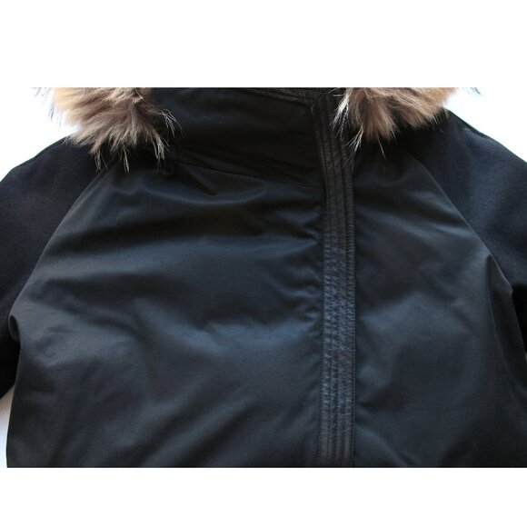 Mackage Down Parka Jacket / Size XL / Black Wool Duck Hooded Long Asymmetrical - Picture 6 of 14